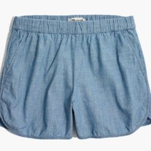 Madewell Chambray Pull-On Shorts Size XS ✨